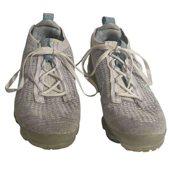 Nike Women's Air VaporMax Flyknit Gray White Shoes Size 6.5Y - Picture 3 of 16